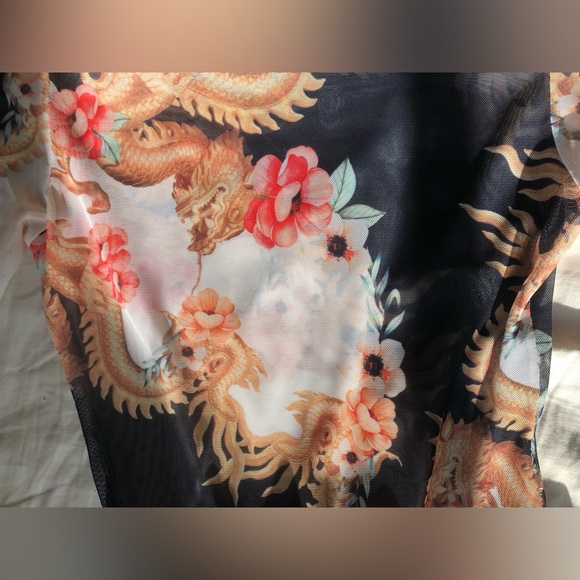 A sheer gold, black & white body suit(thong) from Boohoo! - Picture 3 of 5